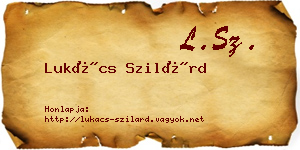 Lukács Szilárd névjegykártya