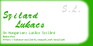 szilard lukacs business card