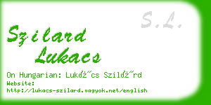 szilard lukacs business card